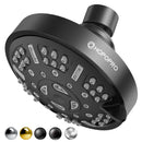 HOPOPRO NBC News Recommended Brand Upgraded 9 Settings High Pressure Shower Head, Fixed Showerhead Adjustable Bathroom Showerhead Multi-functional Rainfall Showerhead for Low Water Flow