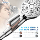 HOPOPRO High Pressure Shower Head with Handheld 7 Spray Settings Detachable Shower Head Built-in Power Spray to Clean Corner, Tub and Pets, Extra Long Stainless Steel Hose & Adjustable Bracket
