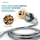 HOPOPRO High Pressure Shower Head with Handheld 7 Spray Settings Detachable Shower Head Built-in Power Spray to Clean Corner, Tub and Pets, Extra Long Stainless Steel Hose & Adjustable Bracket