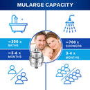 HOPOPRO NBC News Recommended Brand 18 Stages Shower Filter, High Output Universal Shower Head Filter Hard Water Filter Water Softener Showerhead Filter Remove Chlorine Fluoride Heavy Metals