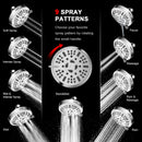 HOPOPRO NBC News Recommended Brand Upgraded 9 Settings High Pressure Shower Head, Fixed Showerhead Adjustable Bathroom Showerhead Multi-functional Rainfall Showerhead for Low Water Flow