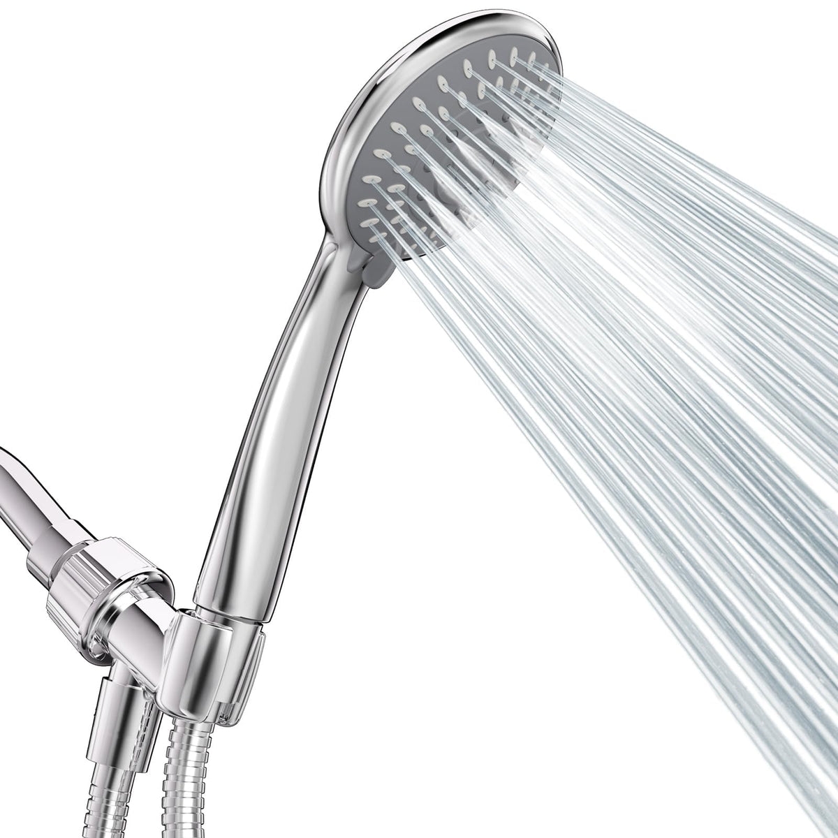 High Pressure Shower Head with handheld, HOPOPRO 5 Spray Settings Deta ...