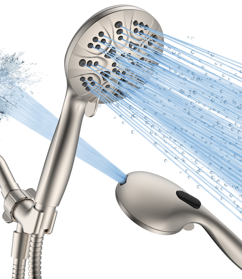 HOPOPRO High Pressure Shower Head with Handheld 7 Spray Settings Detac ...