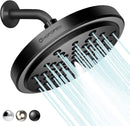HOPOPRO NBC News Recommended Brand High Pressure Shower Head, Newest US Patented High Flow Fixed Showerhead 7 Inch Rainfall Shower Spray with Adjustable Brass Swivel Ball Joint