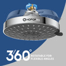 2024 Newest 6 Inch 6-Mode High Pressure Shower Head, High Flow Fixed Showerheads Bathroom Rain Showerhead for Luxury Shower Experience Even at Low Water Pressure Modern Look Tool-free Installation
