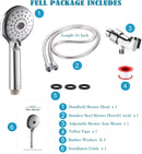 Shower Hopopro High-Pressure Handheld Shower Head Set with 59 Inch Stainless Steel Hose Adjustable Overhead Bracket, Leak-Proof Teflon Tape, Rubber Washers Comprehensive Installation Guide