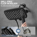 HOPOPRO 2-in-1 High Pressure Rain Shower Head withHandheld, Black Dual Showerheads with Hose, Tool-FreeInstall