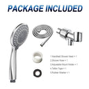 High Pressure Shower Head with handheld, HOPOPRO 5 Spray Settings Detachable Shower Head for Low Water Pressure with Adjustable Swivel Ball Bracket & Stainless Steel Hose