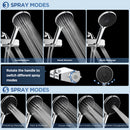 HOPOPRO Filtered Shower Head High Pressure Handheld Shower Head with Filter Dual Shower Head with 79" Hose Water Softener Filters for Hard Water Remove Chlorine and Harmful Substance Chrome Black