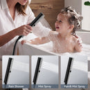 HOPOPRO 2-in-1 High Pressure Rain Shower Head withHandheld, Black Dual Showerheads with Hose, Tool-FreeInstall
