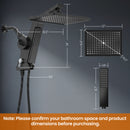 HOPOPRO Filtered Shower Head with Handheld Combo12 Inch High Pressure Rain Shower Head with Filter, 2-in-1 Dual Rainfall &amp; Detachable Handheld Showerheads with Stainless Steel Shower Hose