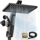 HOPOPRO Filtered Shower Head with Handheld Combo12 Inch High Pressure Rain Shower Head with Filter, 2-in-1 Dual Rainfall &amp; Detachable Handheld Showerheads with Stainless Steel Shower Hose