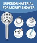 HOPOPRO NBC News Recommended Brand Filtered Shower Head with Handheld, 6 Settings High Pressure Shower Head with Filter for Hard Water Multi-Stage Water Softener Showerhead Extra Filter Cartridge